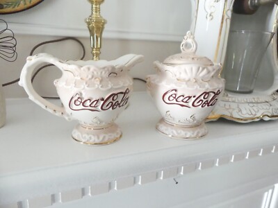 1998 Coca Cola Cracker Barrel Sugar & Creamer Victorian Series