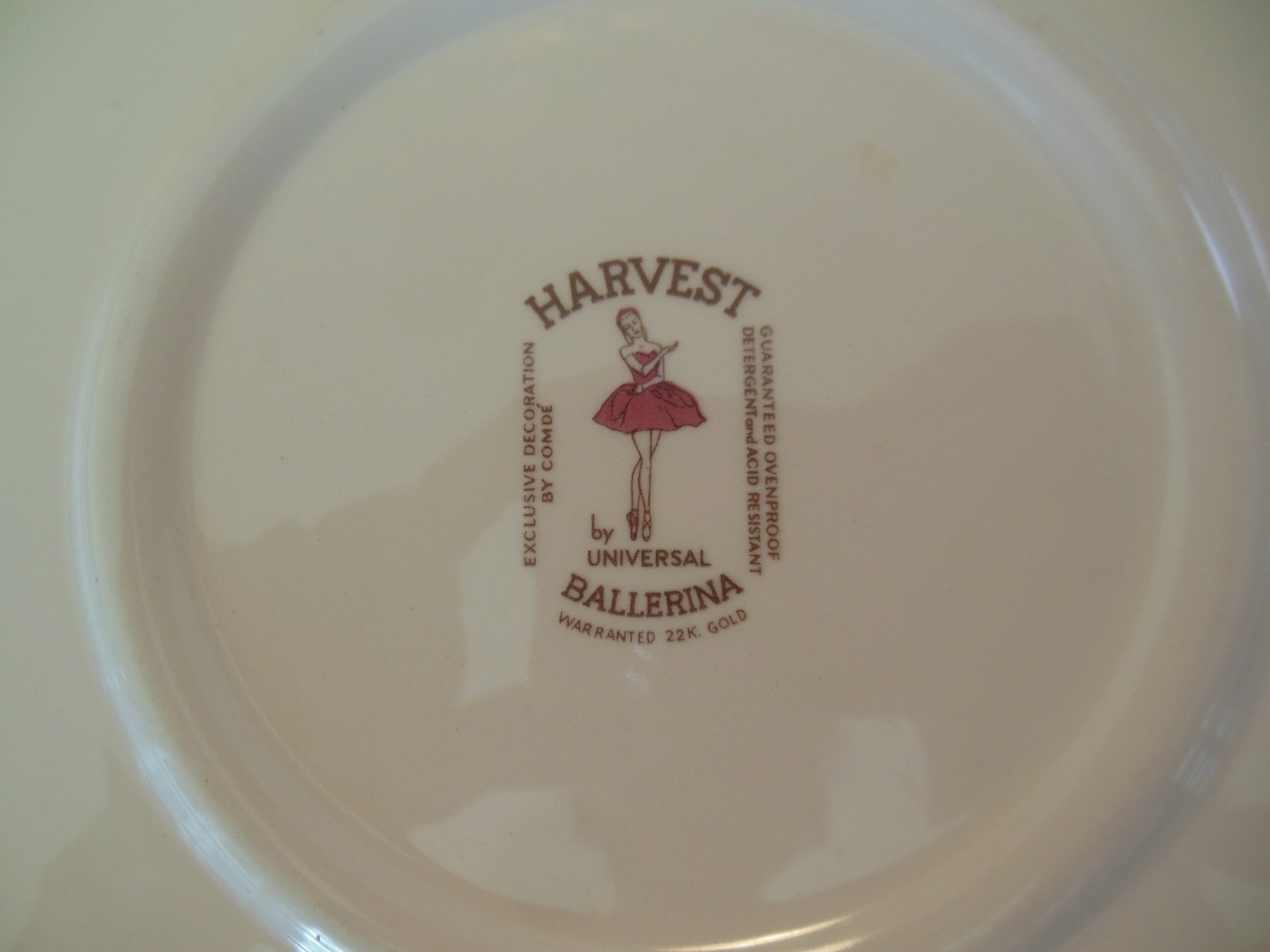 Harvest by Universal Ballerina Chop Platter 24 K Gold Trim