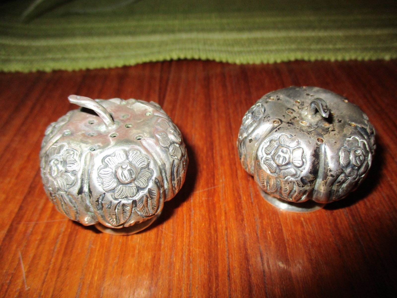 1940's Mexican Sterling 925 Silver Cactus Blossom Salt