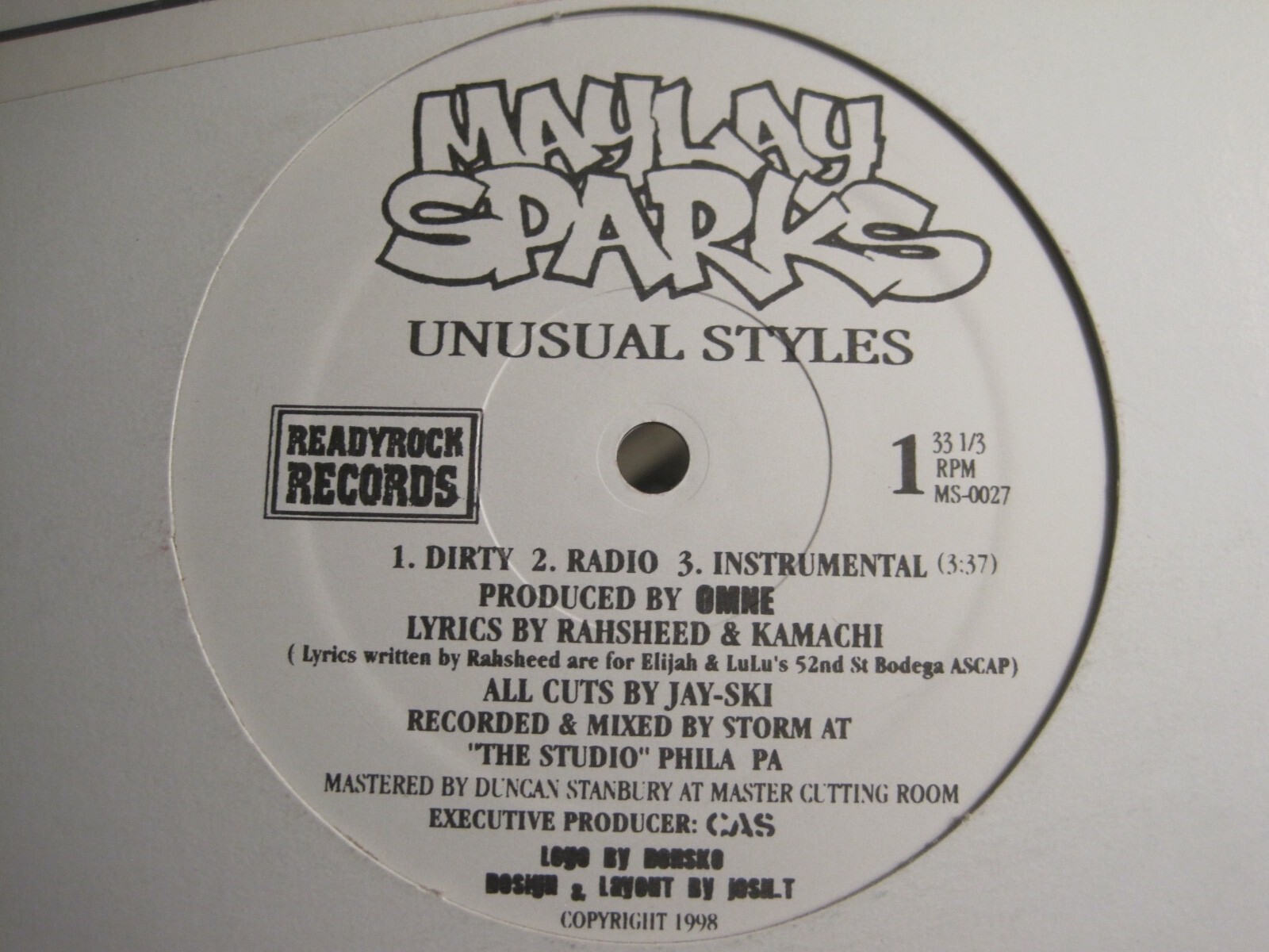 Maylay Sparks ‎– Unusual Styles MAYLAY SPARKS UNUSUAL STYLES / I MANI 12