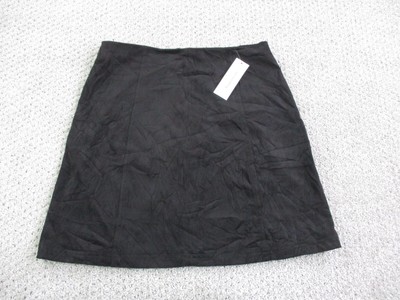 NEW Francesca's Miami Mini Skirt Small Black Stretch Faux Suede Adult Womens