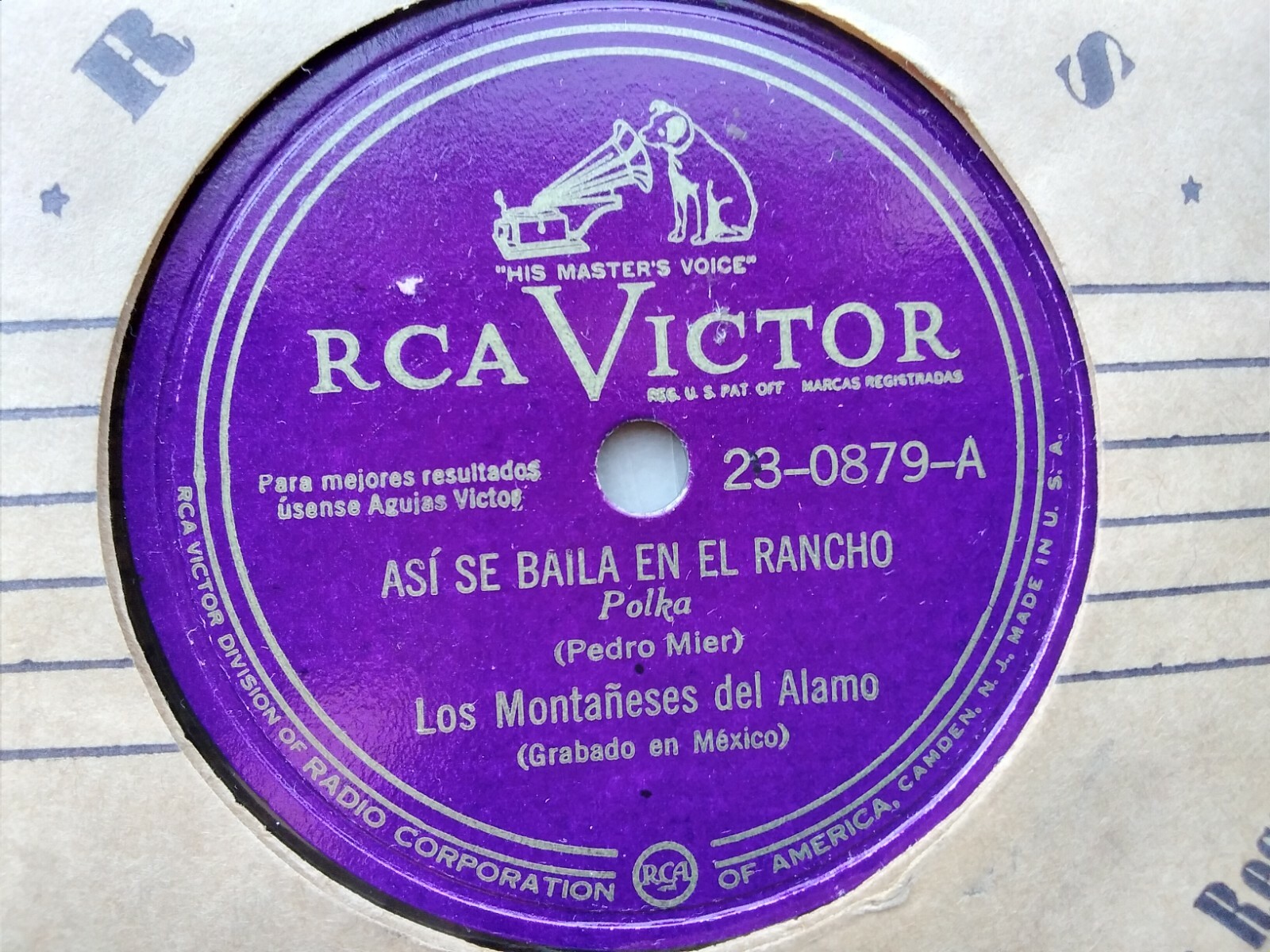Los Montaneses del Alamo 78rpm Single 10-inch RCA Victor