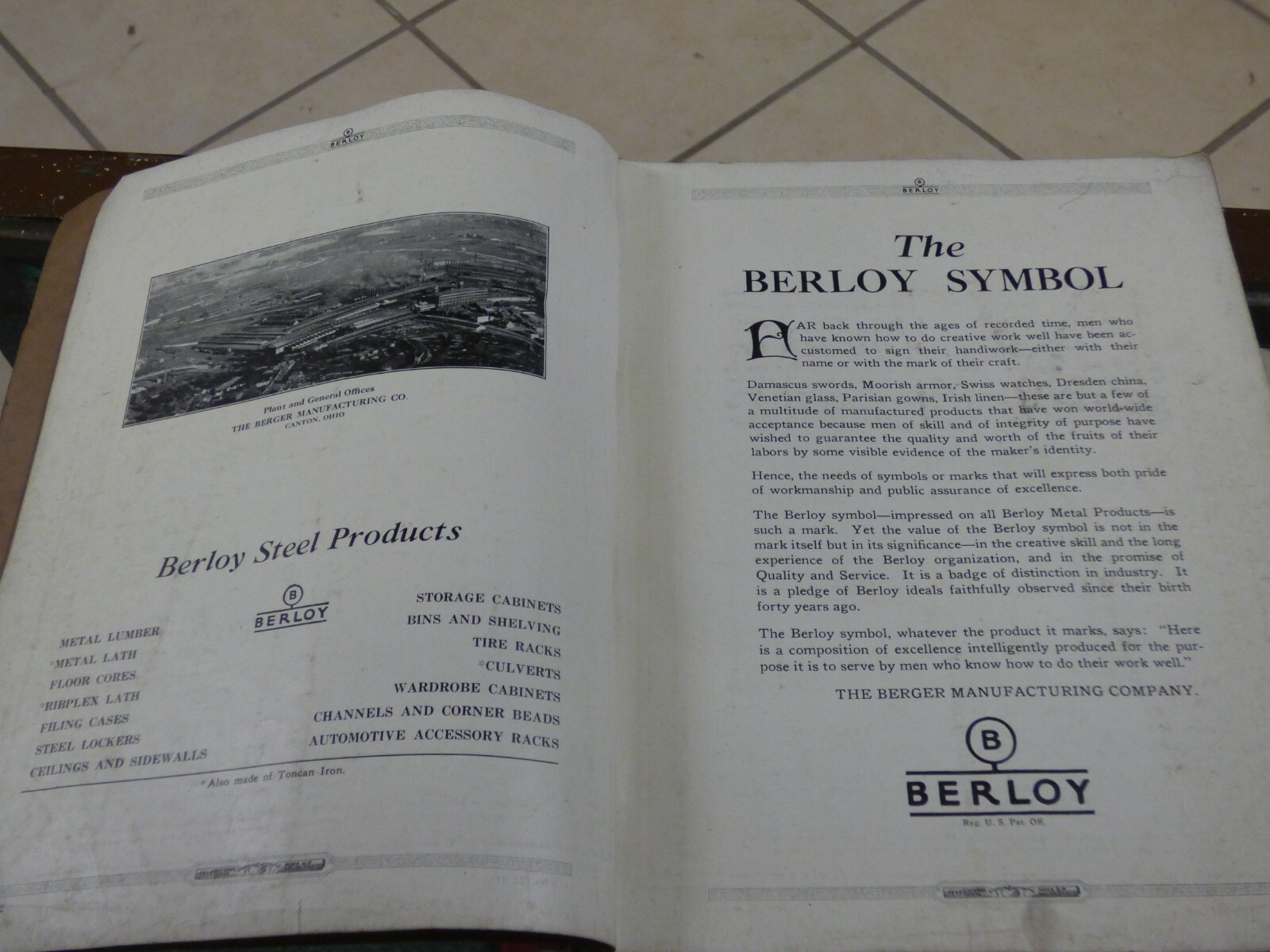 1927 Berloy Steel Ceilings Catalog No. 27 The Metal Ceiling Co. St Louis