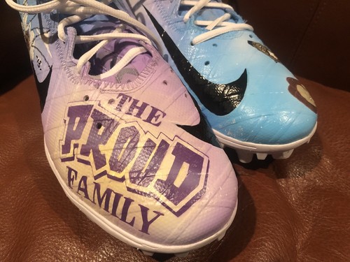 MICHAEL THOMAS AUTO GAME USED CUSTOM 1ST PRO BOWL CLEATS SIGNED COA AND PHOTOS