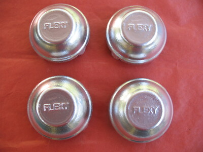 Flexy Racer - Set of four new SILVER reproduced hubcaps