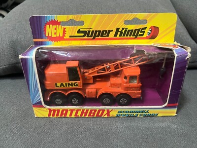 Matchbox Super Kings - K-12 Mobile Crane - Scammell - Orange - Metal - 1971