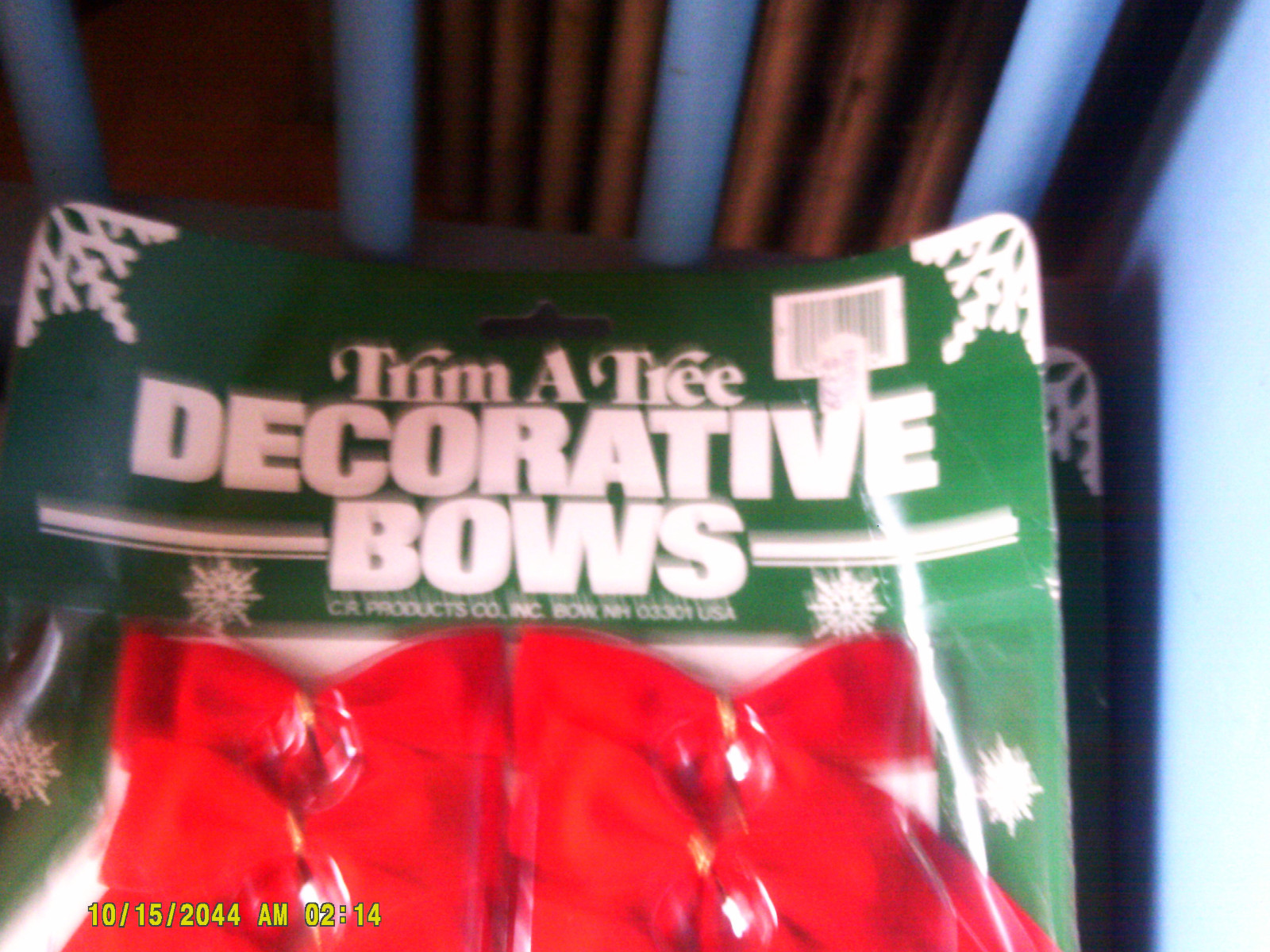 NIP Trim A Tree Decorative Bows Pkg of 12  (tm)