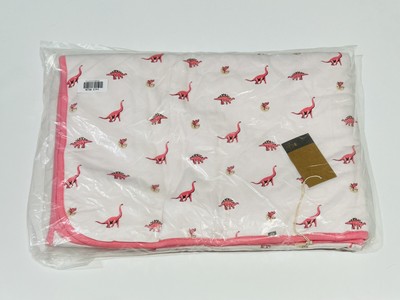 Kyte Baby Toddler Sized Blanket Bamboo Retired Rose Jurassic Pink Dinosaur NWT