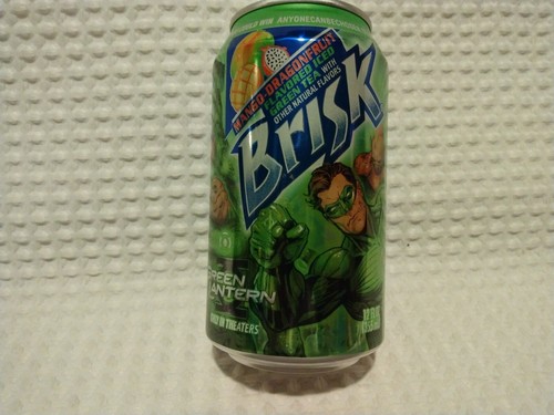 2011 Lipton Mango Dragon fruit green tea Green Lantern movie can, VHTF RARE