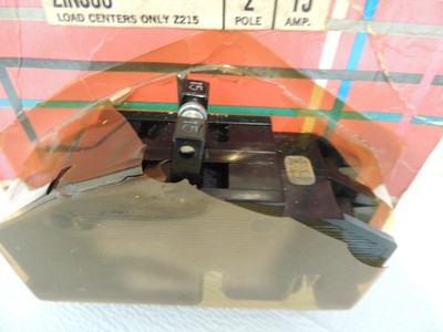 New/Old ZINSCO Centers Only, Z215 2 Pole 15 AMP Circuit Breaker (Thick ??)