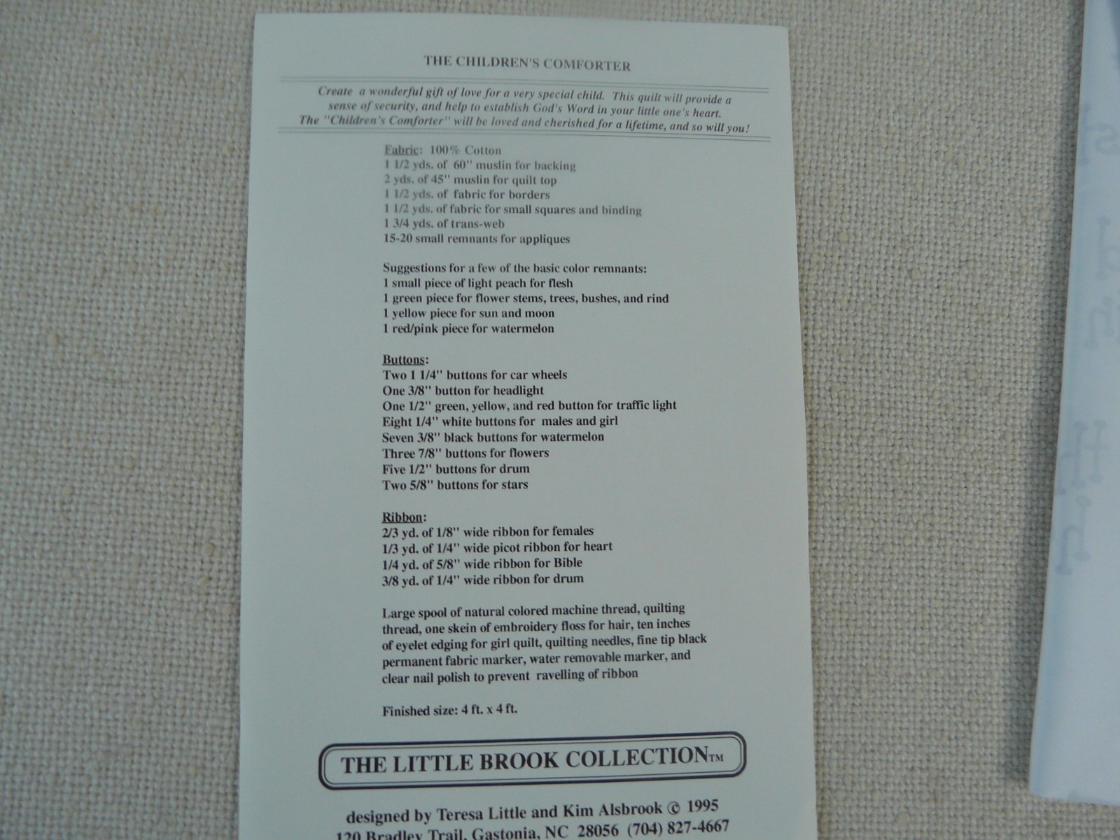 The Children's Comforter Little Brook Collection Religious Themed kids quilt