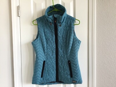 LKNEW KERRITS QUILTED HORSE EMBROIDERED VEST LIGHT BLUE SIZE SMALL S