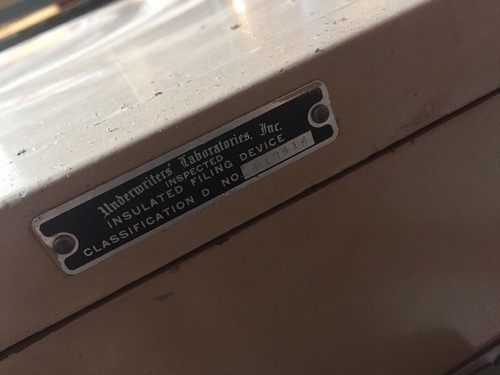 Herring Hall Marvin Co Safe, Hamilton Ohio, Fire Proof Insulated Filing Cabinet