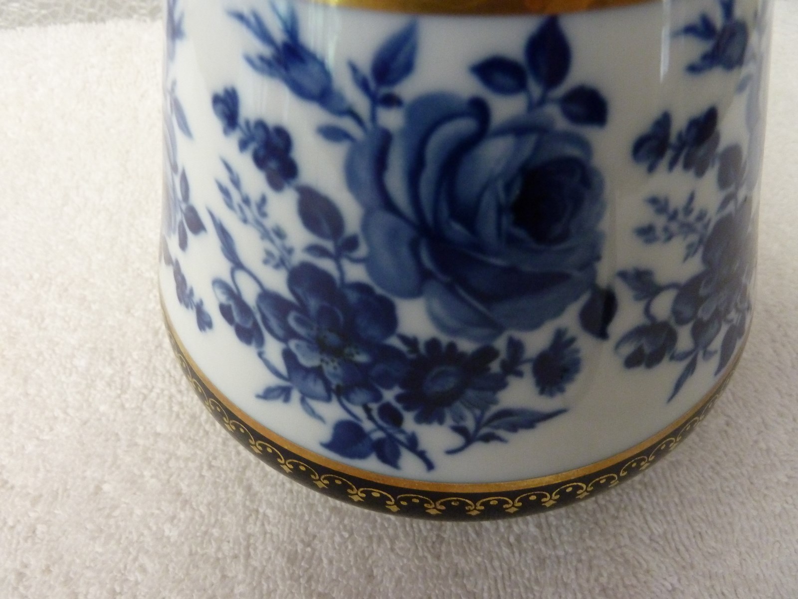 Royal Porzellan Bavaria KPM Germany Handarbeit Echt Cobalt Vase