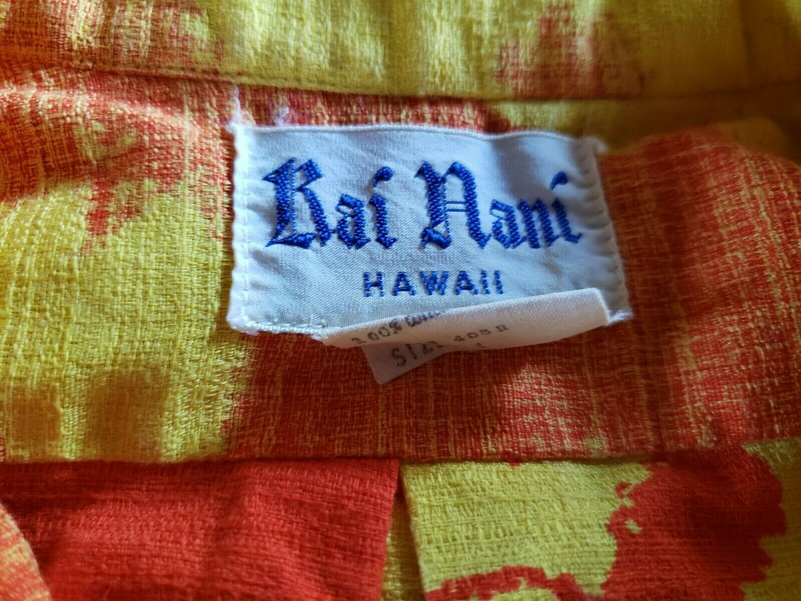 Collectible Vintage Kai Nani Hawaiian Shirt Size L (Large)
