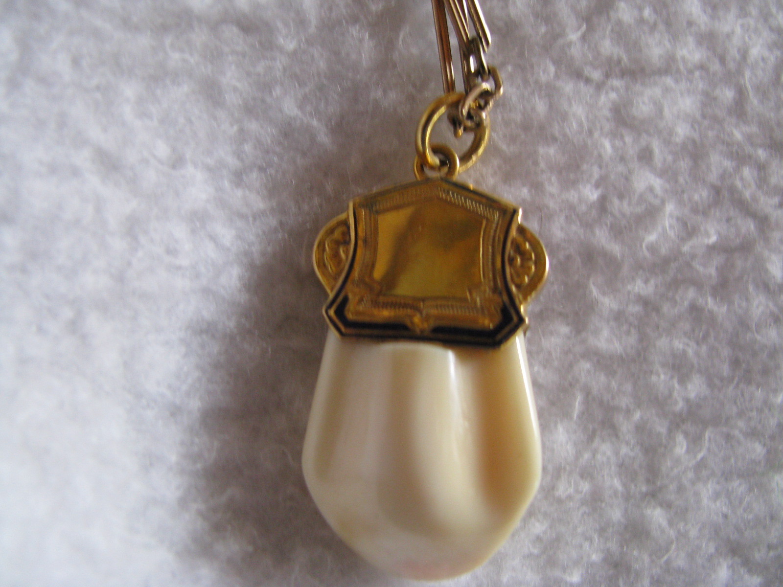 10KT Gold BPOE Enamel 11th Hr Clock Elks Tooth + Simmons Pocket Watch Chain