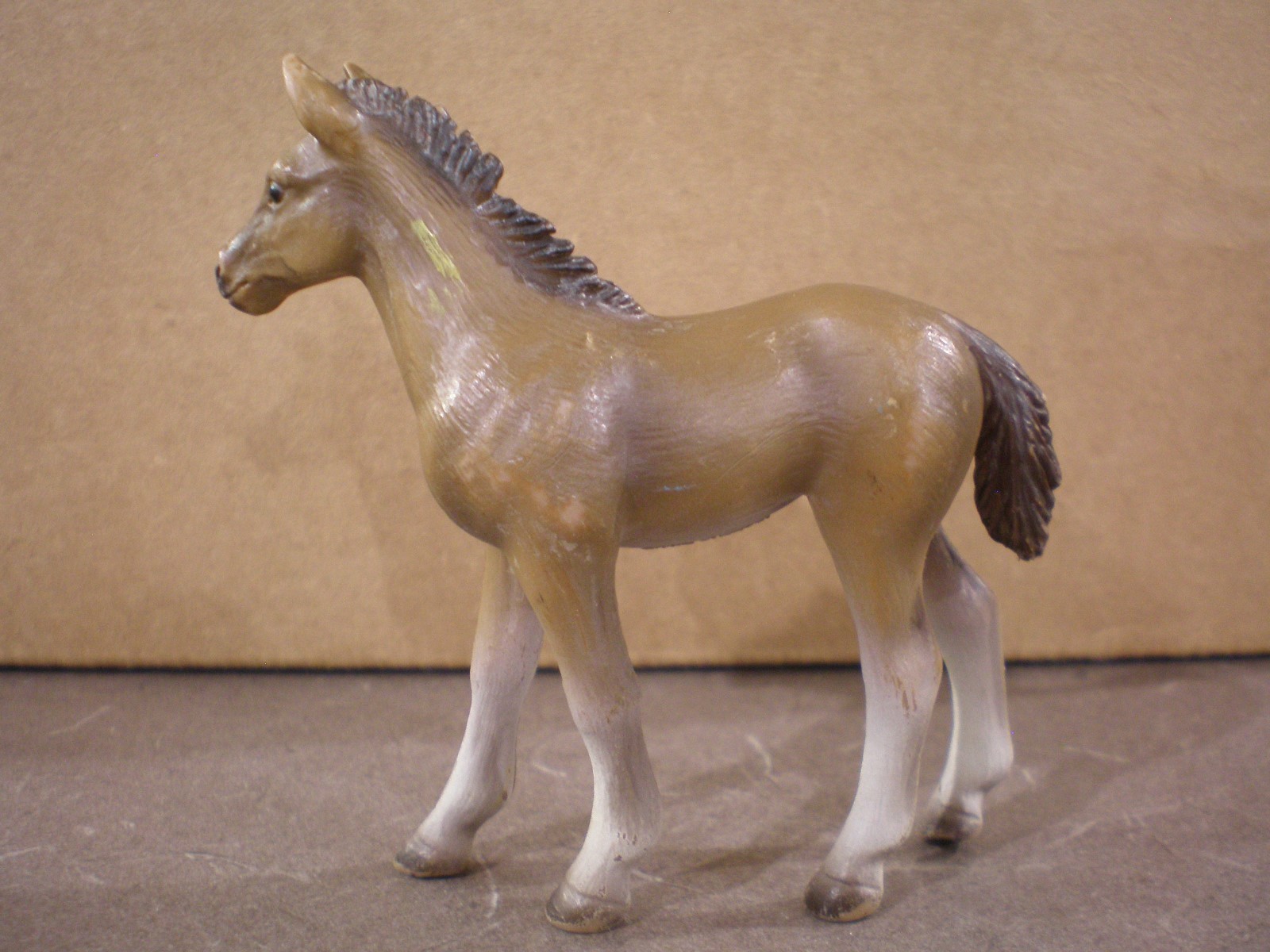 2003 Schleich Hanoverian Light Brown White Black Foal Colt Filly Horse