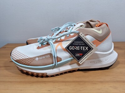 Nike Men's Size 13 React Pegasus Trail 4 GTX Goretex White Brown FN8886-181 NEW