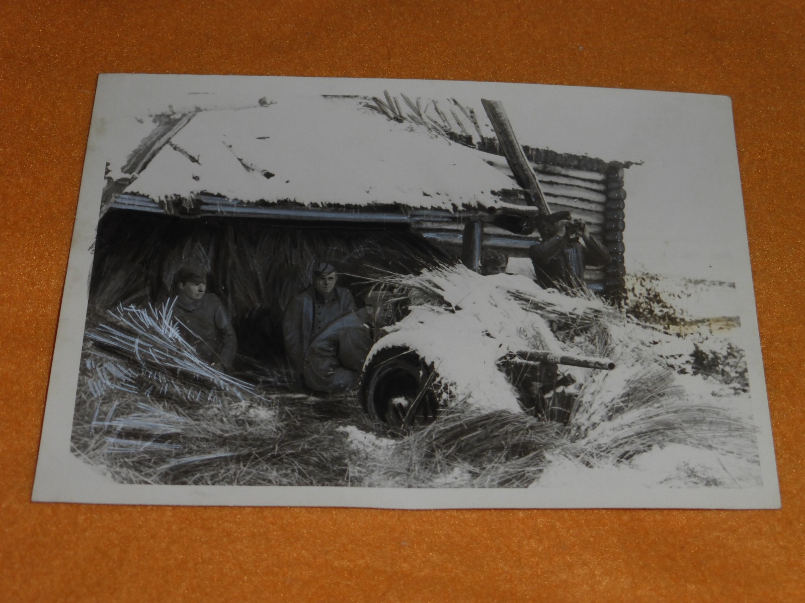 Russlandfeldzug Pak Geschtz im Schnee Foto Berlin 2.WK Ostfront Russland Russia