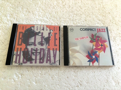 The Essence of Billie Holiday + Compact Jazz - The Sampler (Verve) 2-CD LOT