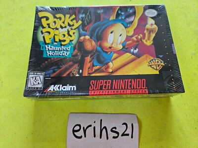 Porky Pig's Haunted Holiday Super Nintendo SNES Complete in Box Brand New Sealed