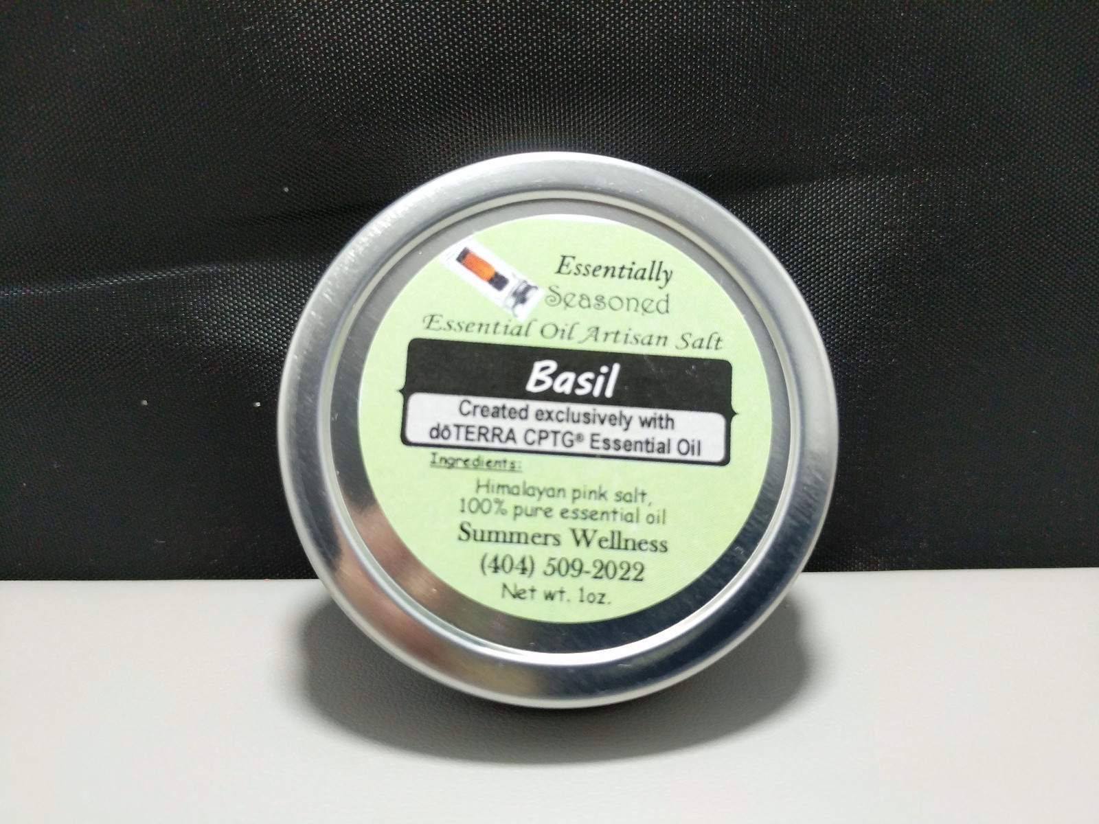 *BASIL* Flavored Culinary Artisan FINISHING Salt- Essential Oil Enhanced