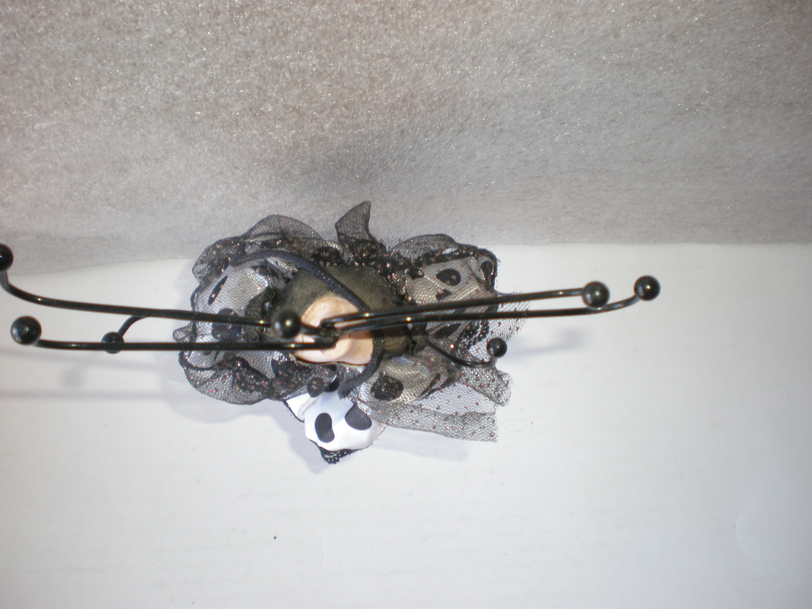 10” Doll Mannequin  Clothing Dress Form Display Black Wire Frame Rotating Top