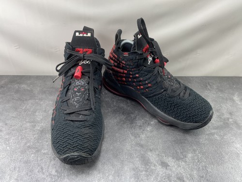 シューズ(男性用) Lebron XVII (17) Black Noir Nike LeBron XVII 17 “In The Arena” Youth Shoes, Black/White