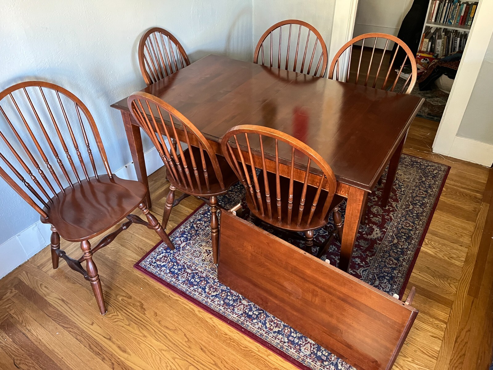 超広々サイズ！アメリカ Ethan Allen 伸長式テーブル&チェア6脚 超広々サイズ！アメリカ Ethan Allen 伸長式テーブル&チェア6脚