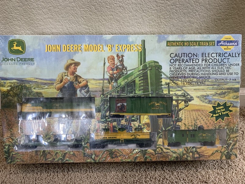 john deere model b express authentic ho scale train set