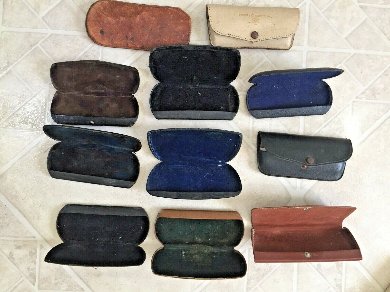 Lot Of 10 Antique/Vintage Eyeglass Cases 10