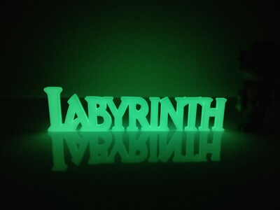 Labyrinth GITD Display Sign Glow in the Dark