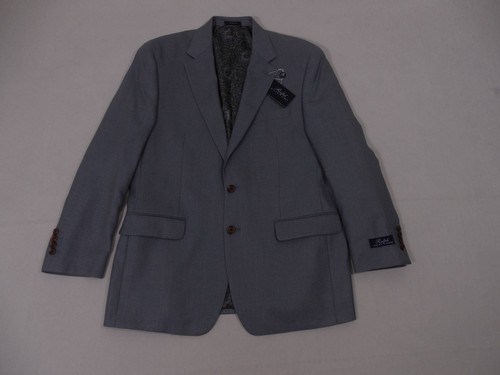 $295 Ralph Lauren Mens Wool Silk Sport Coat Two Button Blazer Jacket Blue 40S