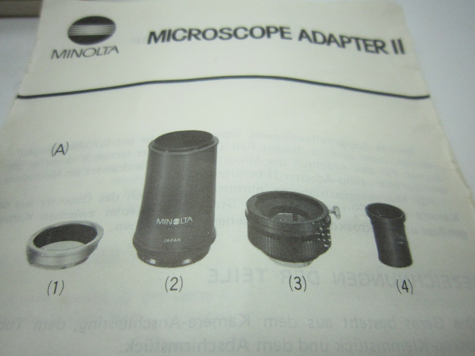 Minolta Microscope Adapter II MD Mount