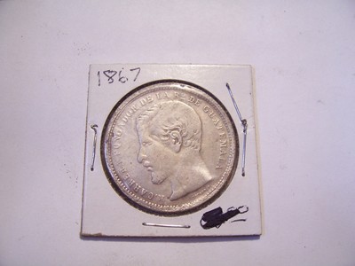 1867 GUATEMALA 1 PESO SILVER DOLLAR COIN KM 186.1