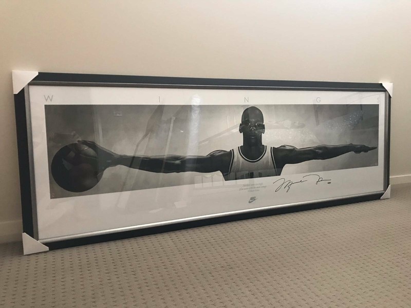 michael jordan nike wings poster