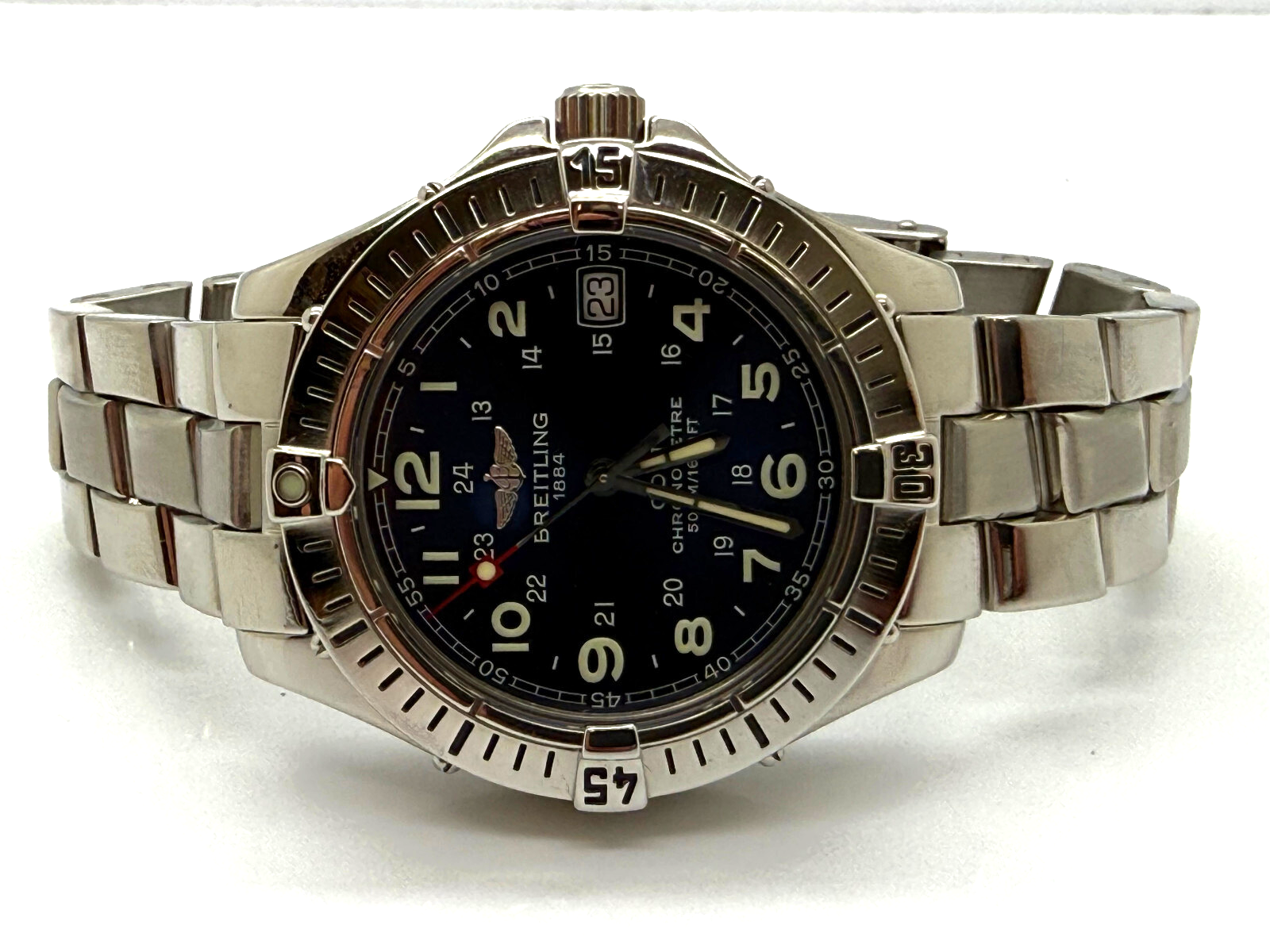 初売りセール A74350 Quartz Colt Breitling Bue Men's 38mm Quartz Dial 時計