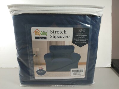 Easy Going Chair Slip Cover Dhs18037 Navy Blue Stretchy
