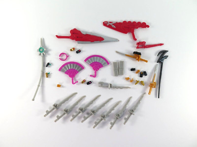 Power Rangers Samurai Accessories Swords Spear Fans Belt Clips Zed Staff Phones