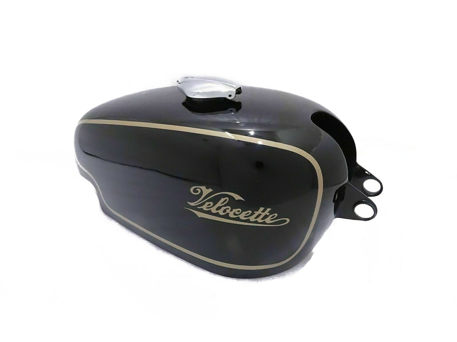 Fits Velocette Thruxton Clubman 500 Black Painted Petrol Fuel Tank With Cap  