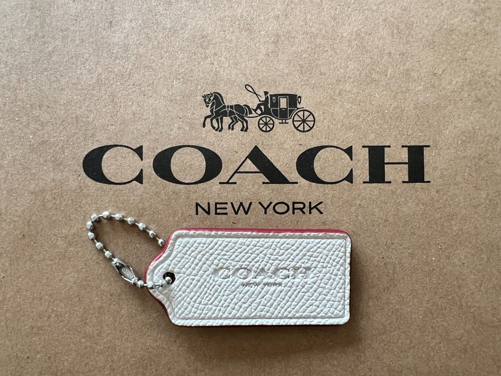 COACH Logo New York Hang Tag Charm Purse with Chain COACH Logo New York Hang Tag Charm Purse with Chain