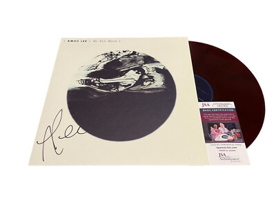 AMOS LEE SINGER SIGNED AUTOGRAPH MY NEW MOON RED VINYL RECORD PROOF JSA CERT COA