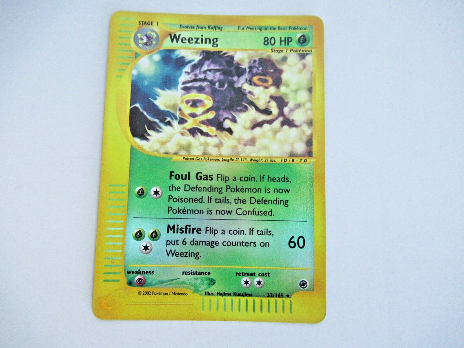 最終価格wantkey camp WANTKEY EWLOWER Pokemon Card - Weezing Expedition 32/165 Holo Rare | eBay