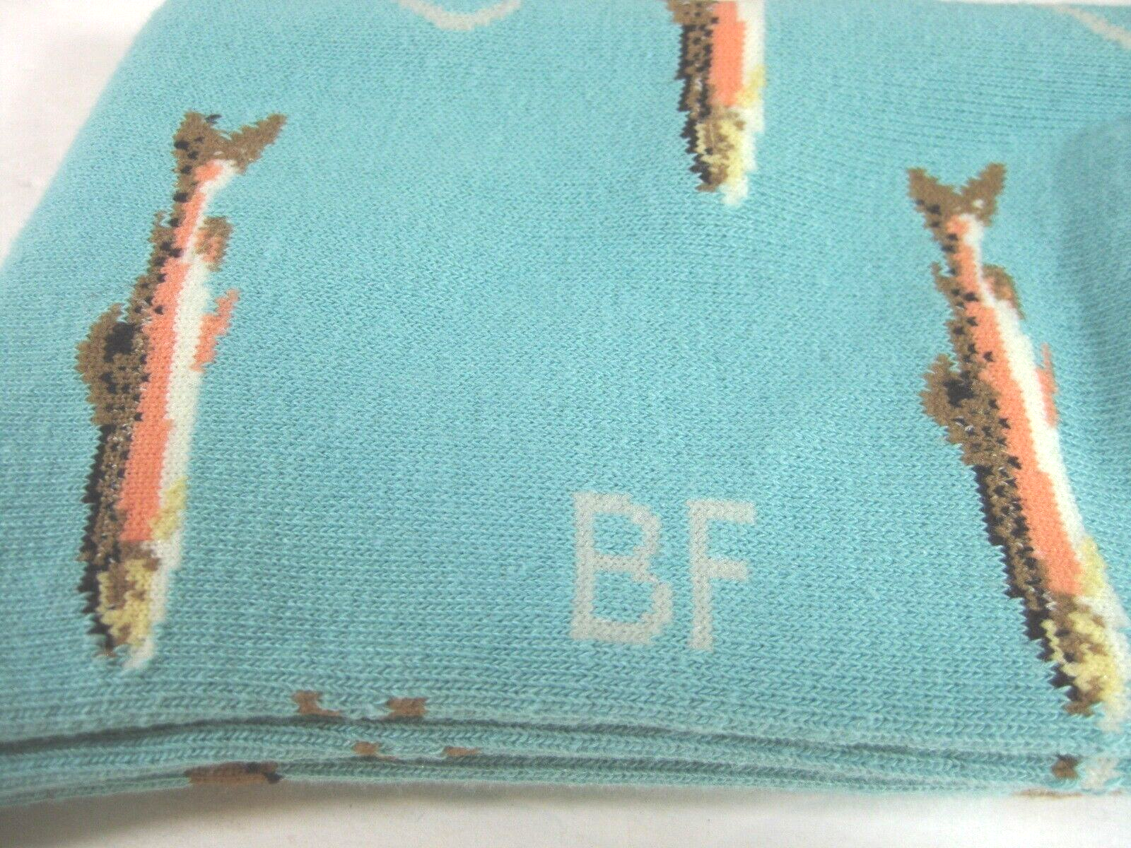 Dress Socks Trout Fishing Bigfoot Sock Co.  Large 6-12 New Novelty Big Fashion