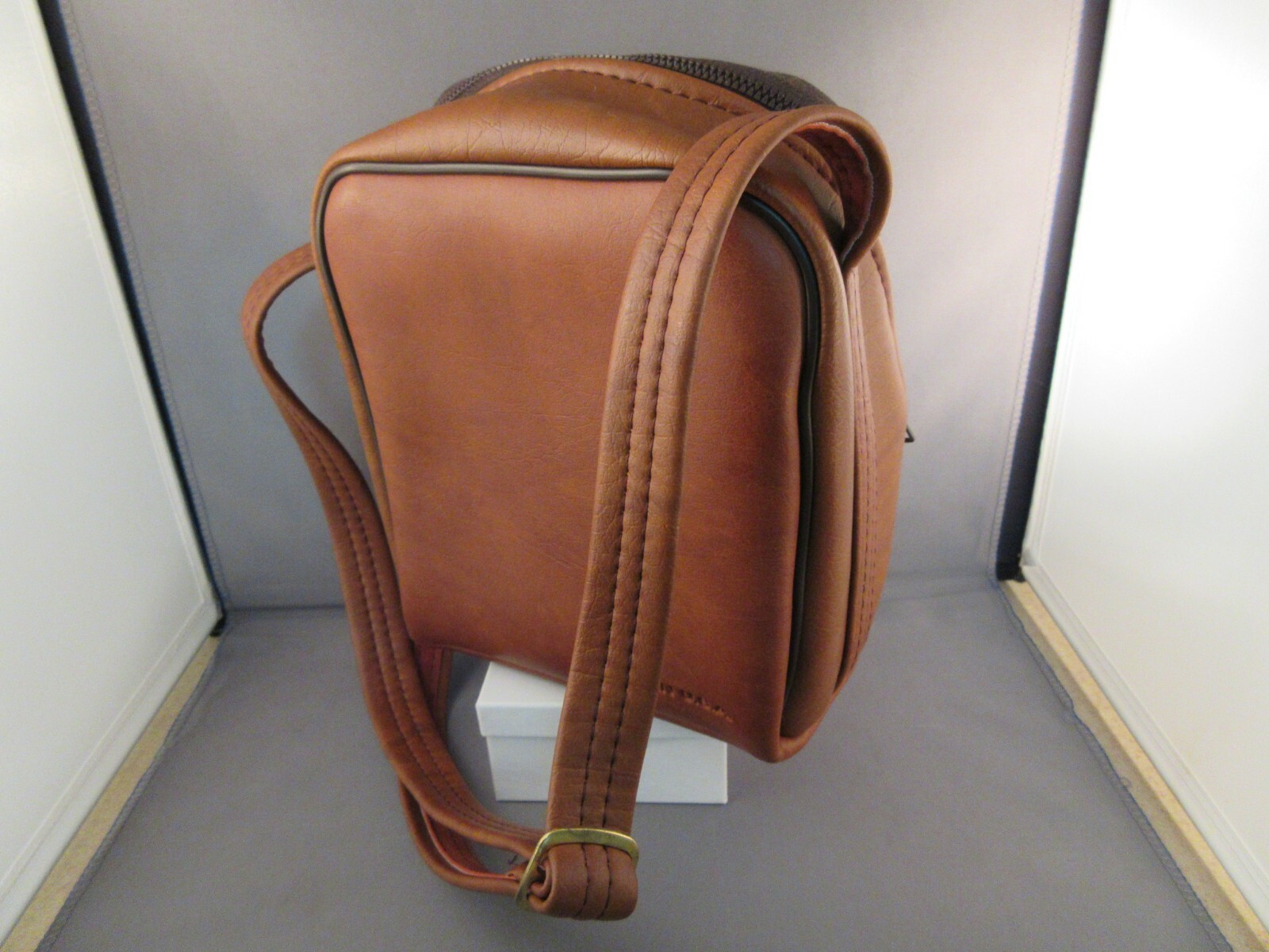 Vintage Kodak Camera Carrying Case Bag Rainbow Arrow Faux Fur Lined Made In USA