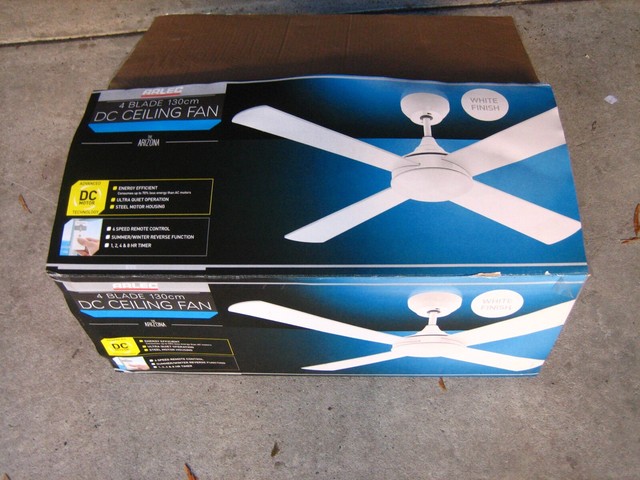 130cm white 4 blade ceiling fan ARLEC. | Air Conditioning & Heating