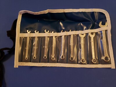 VIM USA Combination Wrench 9 Piece Set In Wrapped Case, New