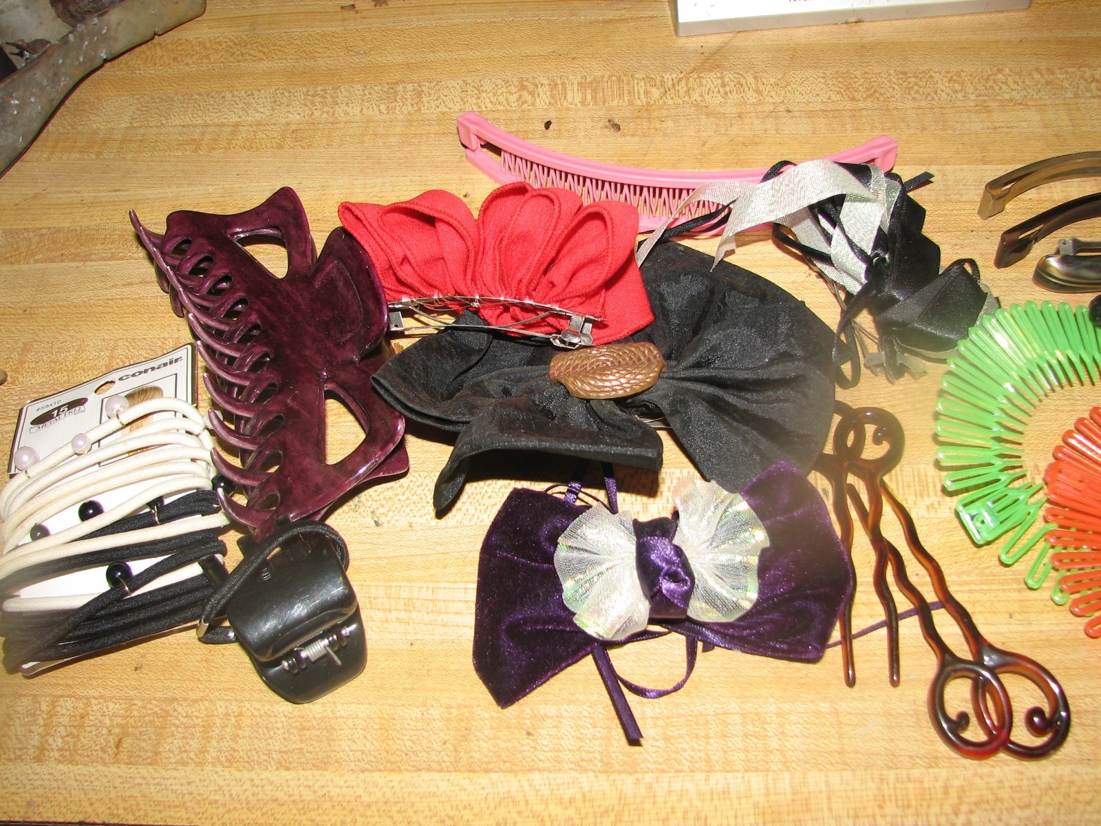 hair bands clips holders hair ties large lot
