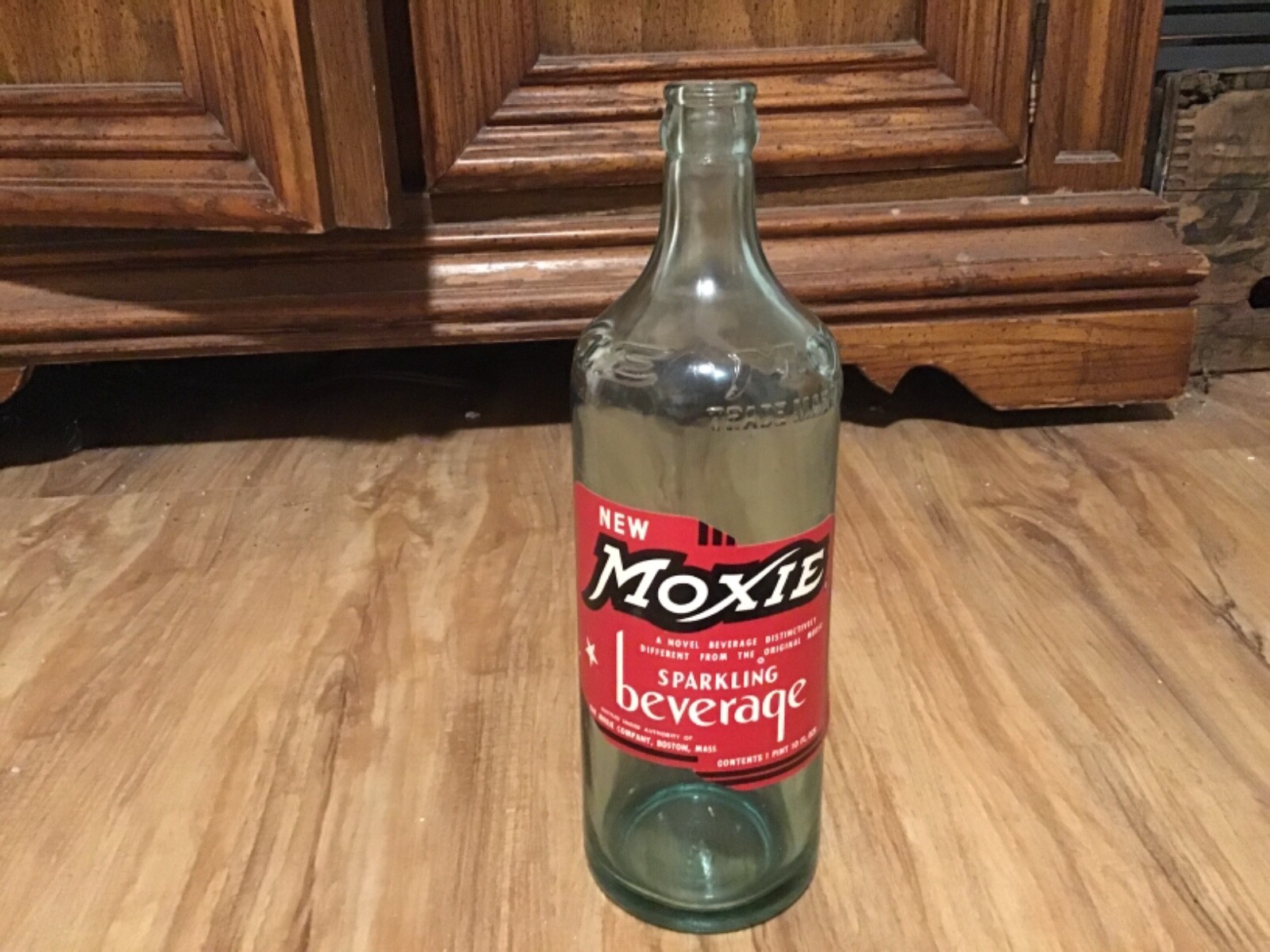 Vintage Bottle Moxie Soda Paper label very rare “NEW MOXIE SPARKLING