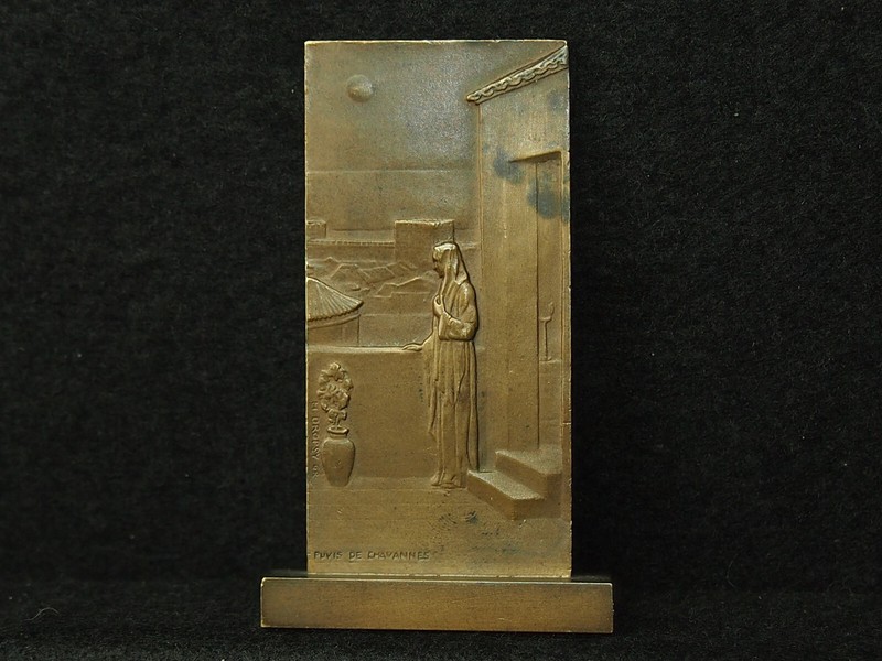 Medaille Art Bronze Puvis De Chavannes Sainte Genevieve Veillant Sur Paris